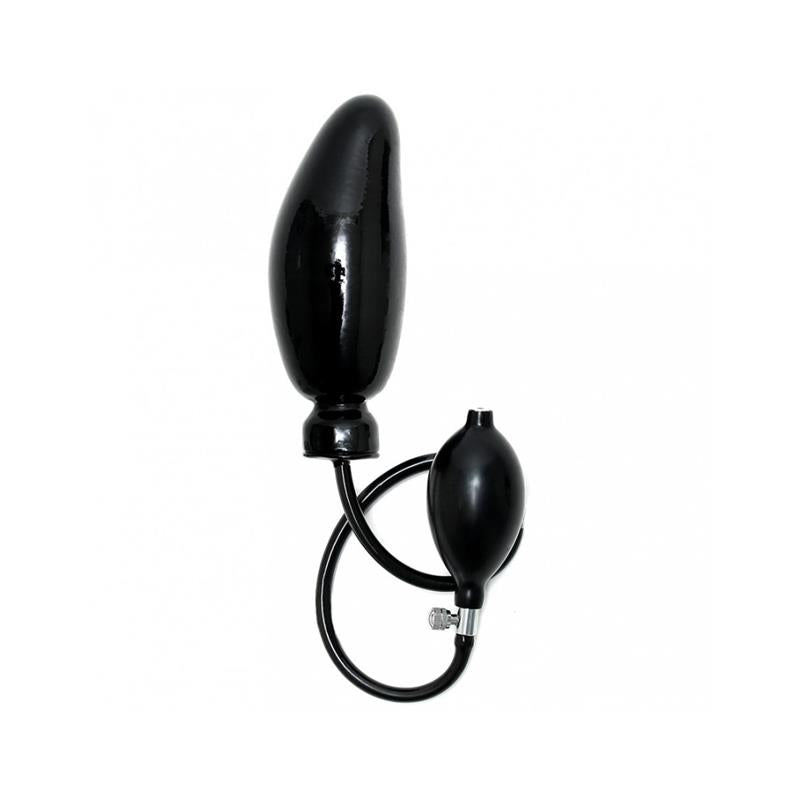 BONDAGE PLAY - DILDO INFLABLE LÁTEX NEGRO