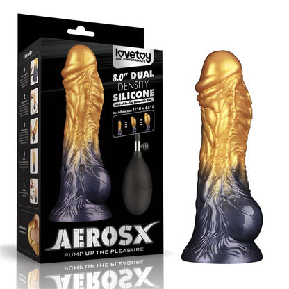 LOVETOY - DILDO INFLABLE SILICONA DUAL DENSITY 8