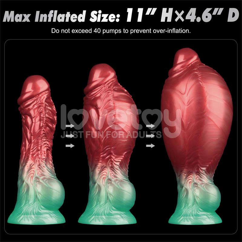 LOVETOY - DILDO INFLABLE SILICONA DUAL DENSITY 8
