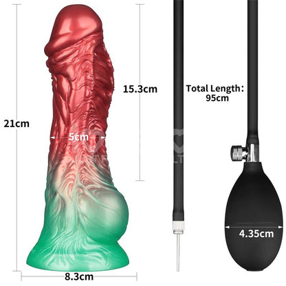 LOVETOY - DILDO INFLABLE SILICONA DUAL DENSITY 8