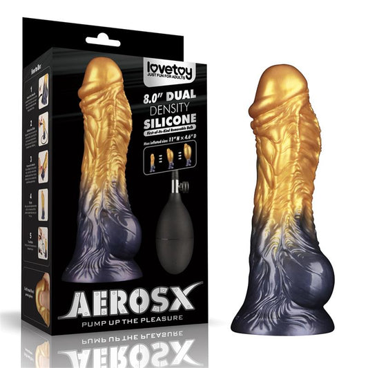 LOVETOY - DILDO INFLABLE SILICONA DUAL DENSITY 8