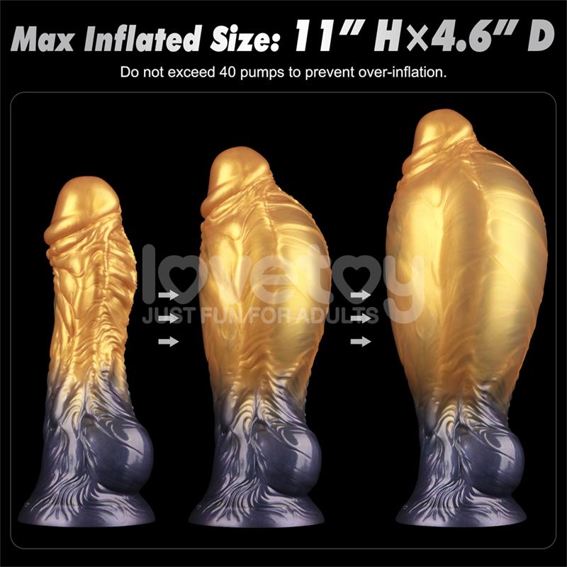 LOVETOY - DILDO INFLABLE SILICONA DUAL DENSITY 8