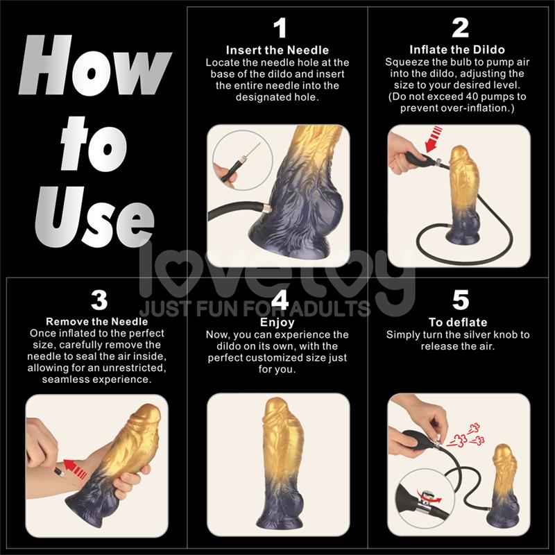 LOVETOY - DILDO INFLABLE SILICONA DUAL DENSITY 8