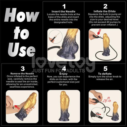 LOVETOY - DILDO INFLABLE SILICONA DUAL DENSITY 8