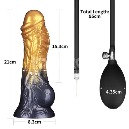 LOVETOY - DILDO INFLABLE SILICONA DUAL DENSITY 8