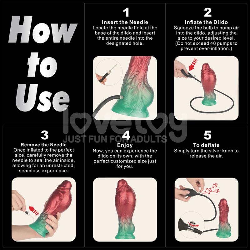 LOVETOY - DILDO INFLABLE SILICONA DUAL DENSITY 8