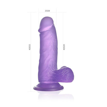 LOVETOY - DILDO JELLY STUDS 6 PÚRPURA