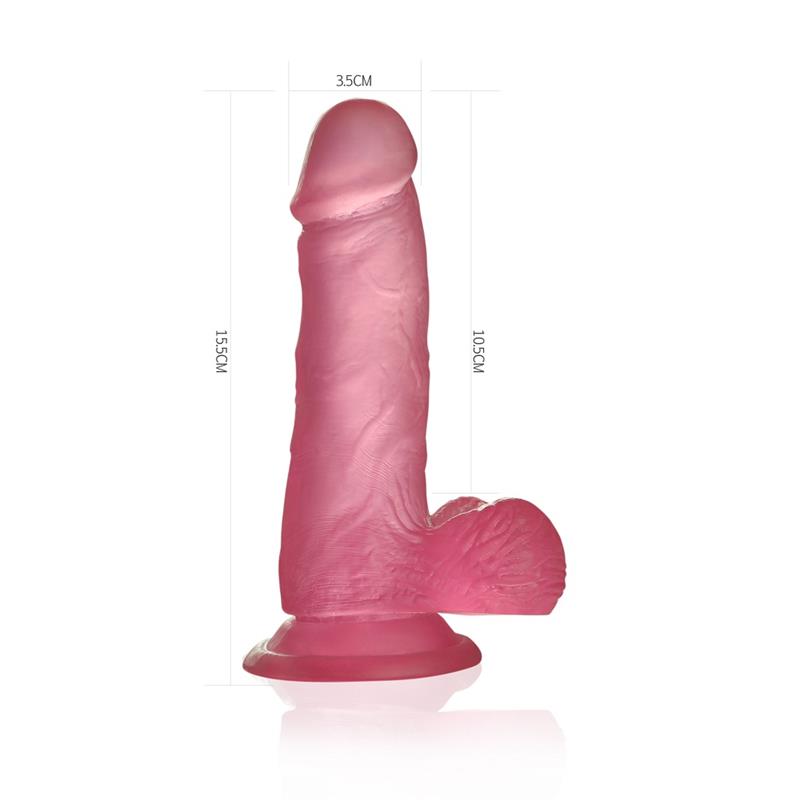 LOVETOY - DILDO JELLY STUDS 6 ROSA