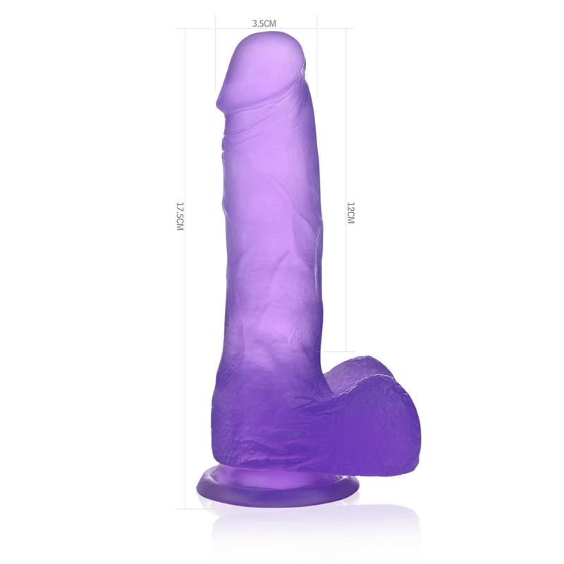 LOVETOY - DILDO JELLY STUDS 7 PÚRPURA