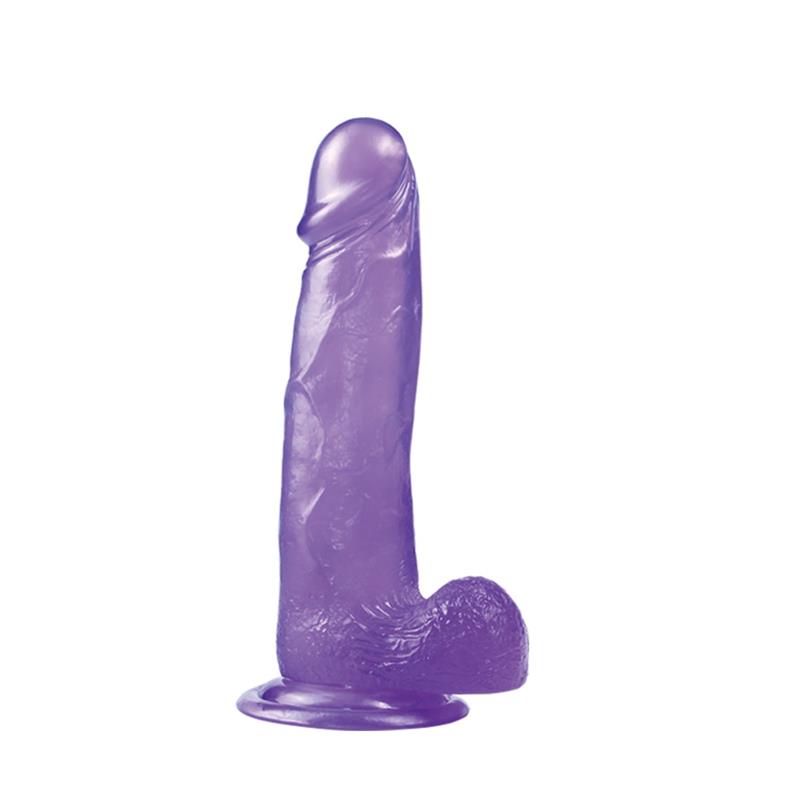 LOVETOY - DILDO JELLY STUDS 8 PÚRPURA
