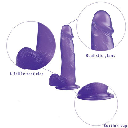 LOVETOY - DILDO JELLY STUDS 8 PÚRPURA