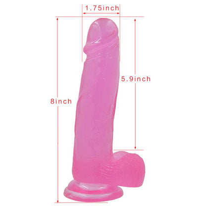 LOVETOY - DILDO JELLY STUDS 8 ROSA