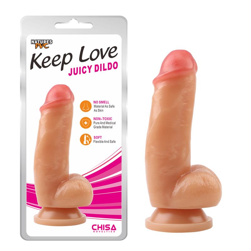 CHISA - DILDO JUICY 18.5 X 5 CM NATURAL