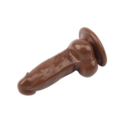 CHISA - DILDO JUMBO JACK 6 CON VIBRACIÓN MARRÓN