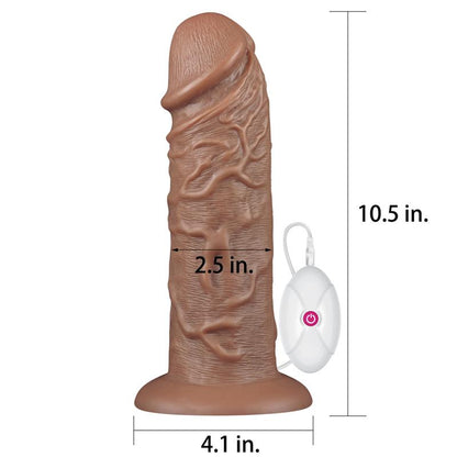 LOVETOY - DILDO KING 10.5 CON VIBRACIÓN CHUBBY MARRÓN