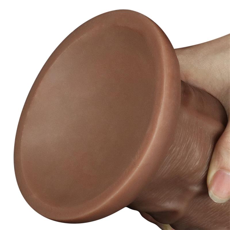 LOVETOY - DILDO KING 10.5 CON VIBRACIÓN CHUBBY MARRÓN