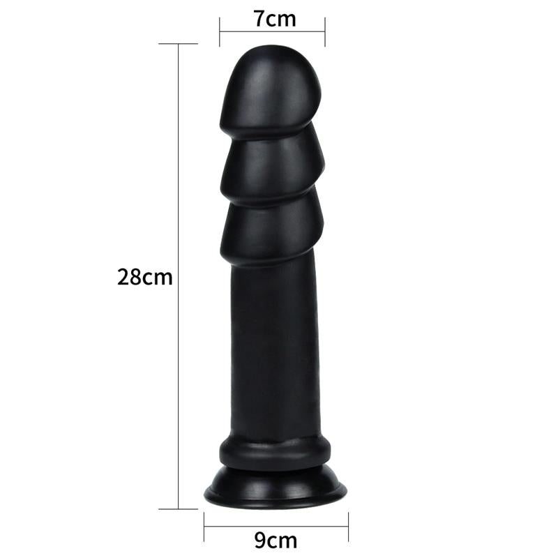LOVETOY - DILDO KING SIZED ANAL RIPPLES 11.25 NEGRO