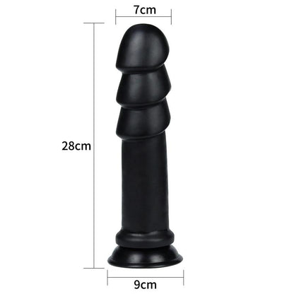 LOVETOY - DILDO KING SIZED ANAL RIPPLES 11.25 NEGRO