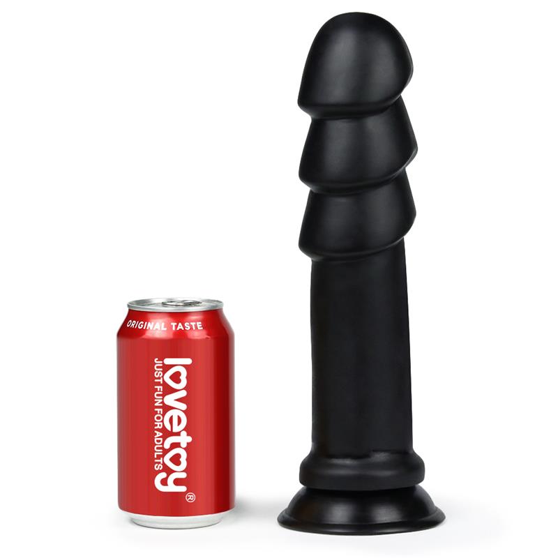 LOVETOY - DILDO KING SIZED ANAL RIPPLES 11.25 NEGRO