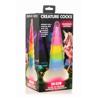 CREATURE COCKS - DILDO LUMINISCENTE RAINBOW BRILLA EN LA OSCURIDAD