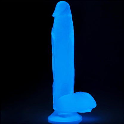 LOVETOY - DILDO LUMINO 10 LUZ AZUL