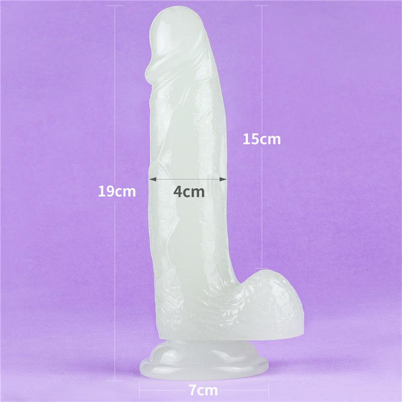 LOVETOY - DILDO LUMINO 7.5 LUZ AZUL