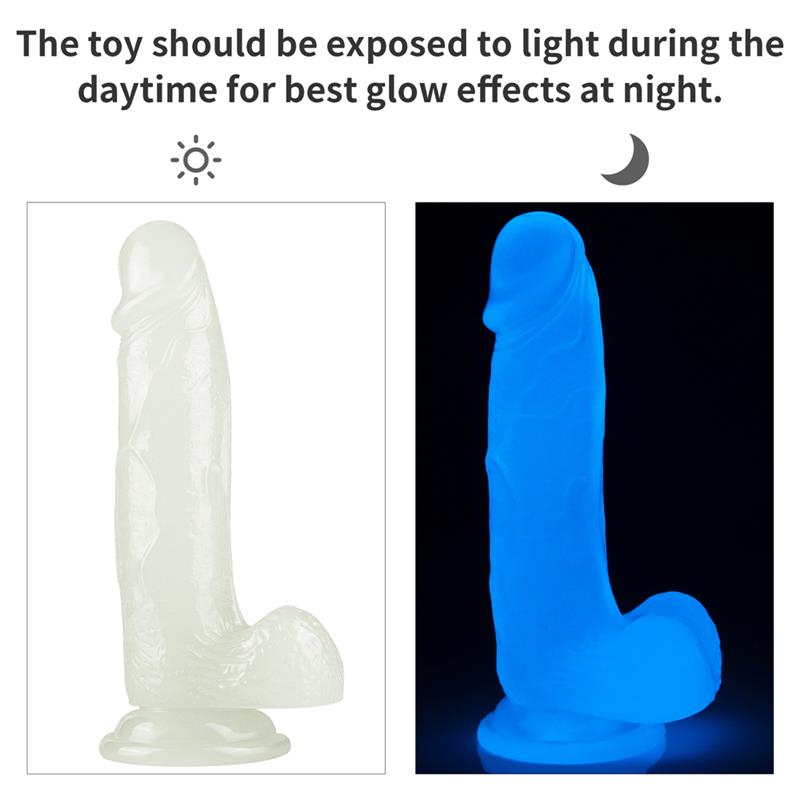 LOVETOY - DILDO LUMINO 7.5 LUZ AZUL