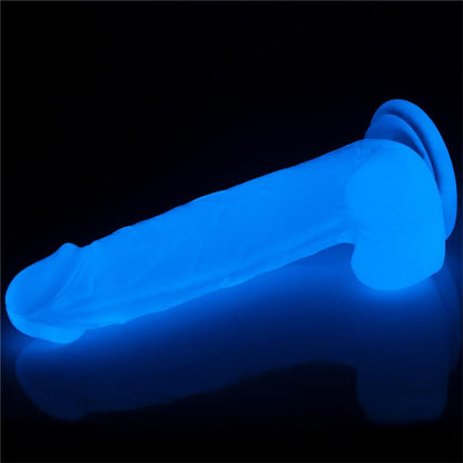 LOVETOY - DILDO LUMINO 7.5 LUZ AZUL