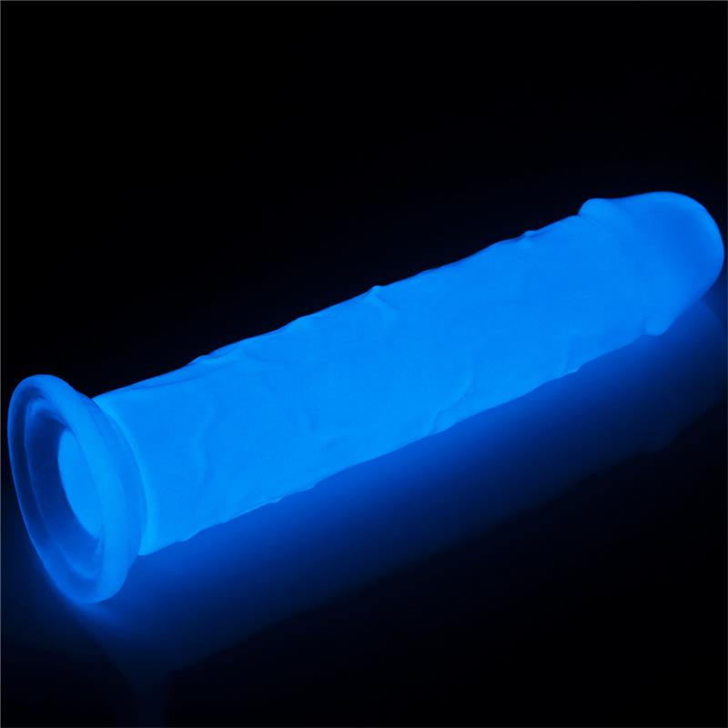 LOVETOY - DILDO LUMINO 8 LUZ AZUL