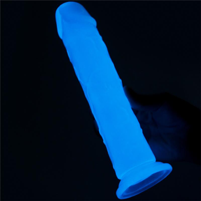 LOVETOY - DILDO LUMINO 8 LUZ AZUL