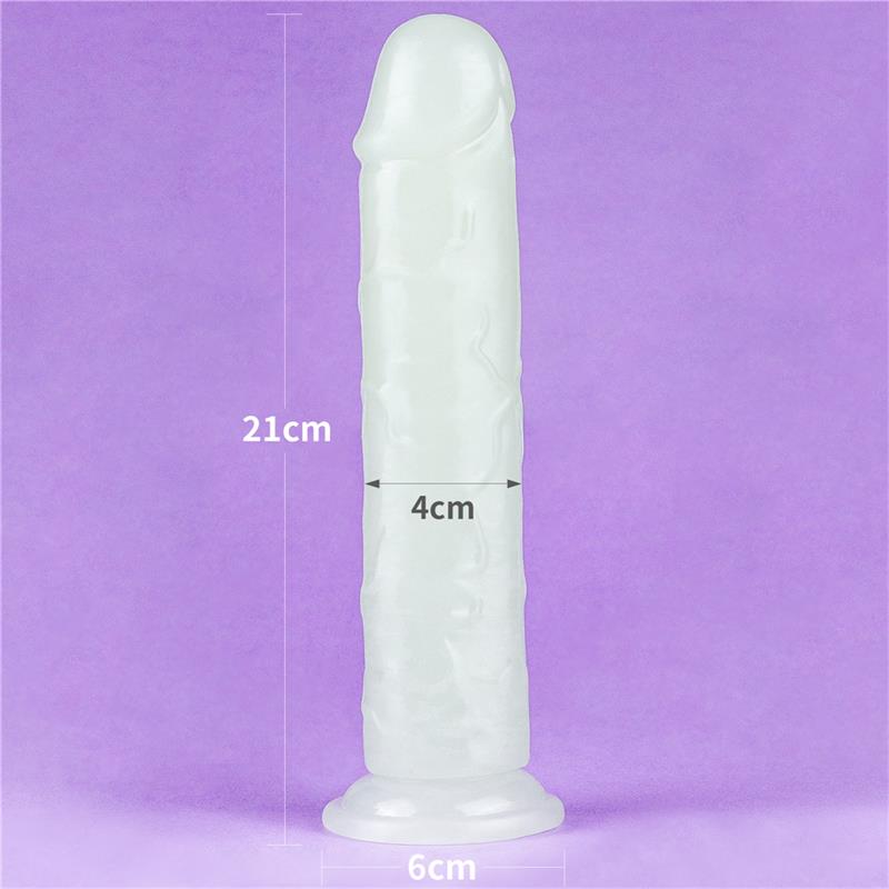 LOVETOY - DILDO LUMINO 8 LUZ AZUL
