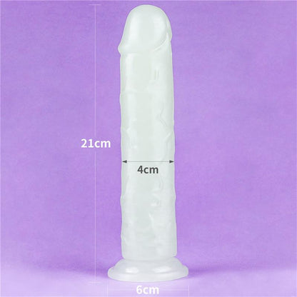LOVETOY - DILDO LUMINO 8 LUZ AZUL