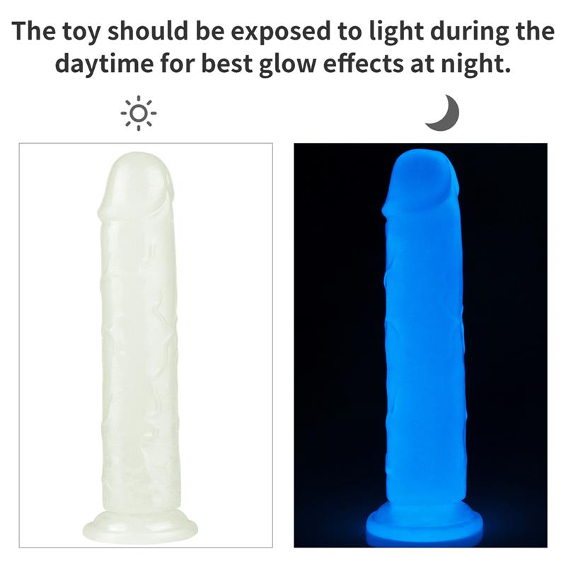 LOVETOY - DILDO LUMINO 8 LUZ AZUL