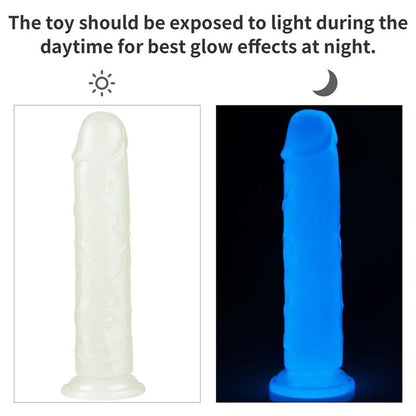 LOVETOY - DILDO LUMINO 8 LUZ AZUL
