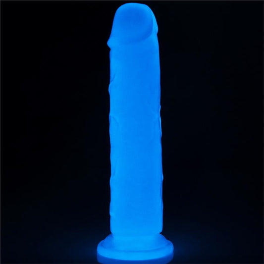 LOVETOY - DILDO LUMINO 8 LUZ AZUL