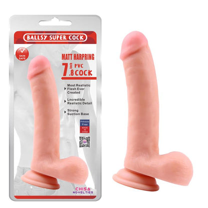 CHISA - DILDO MATT HARPRING 20 X 4 CM NATURAL