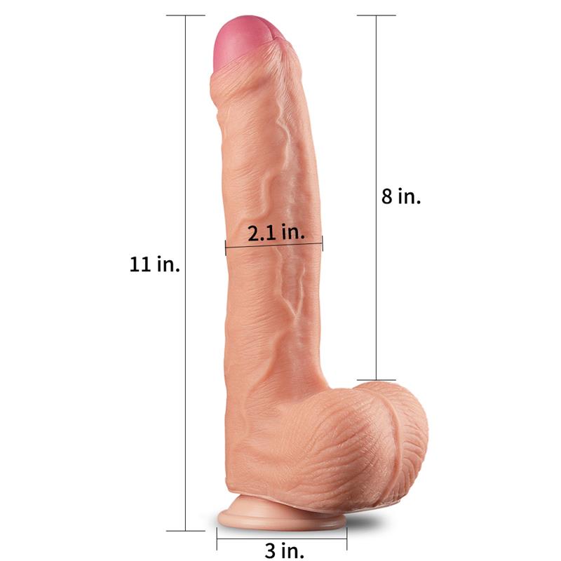 LOVETOY - DILDO NATURE 11 DUAL LAYER NATURAL