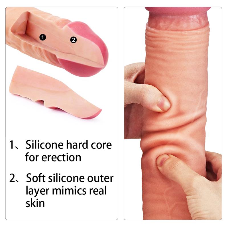 LOVETOY - DILDO NATURE 12 DUAL LAYER NATURAL