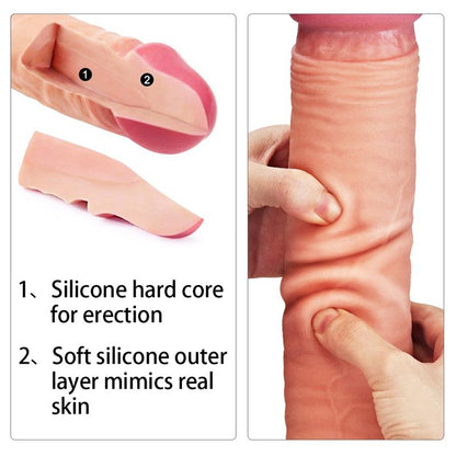 LOVETOY - DILDO NATURE 12 DUAL LAYER NATURAL