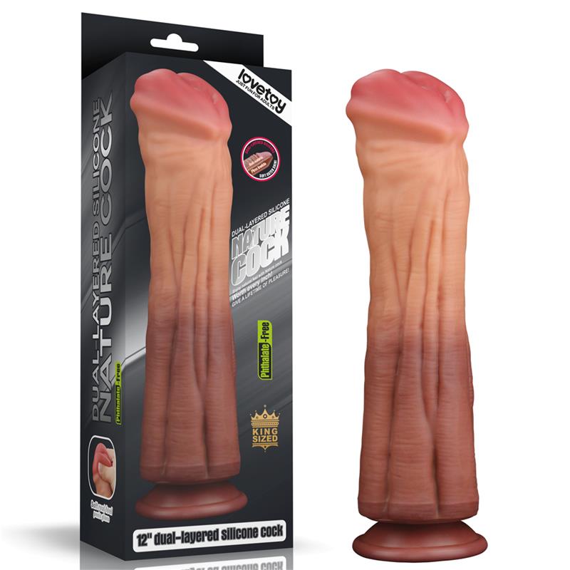 LOVETOY - DILDO NATURE 12 DUAL LAYER