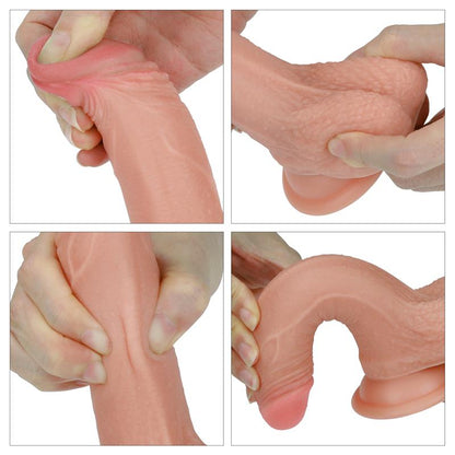 LOVETOY - DILDO NATURE 7 SILICONA LÍQUIDA NATURAL