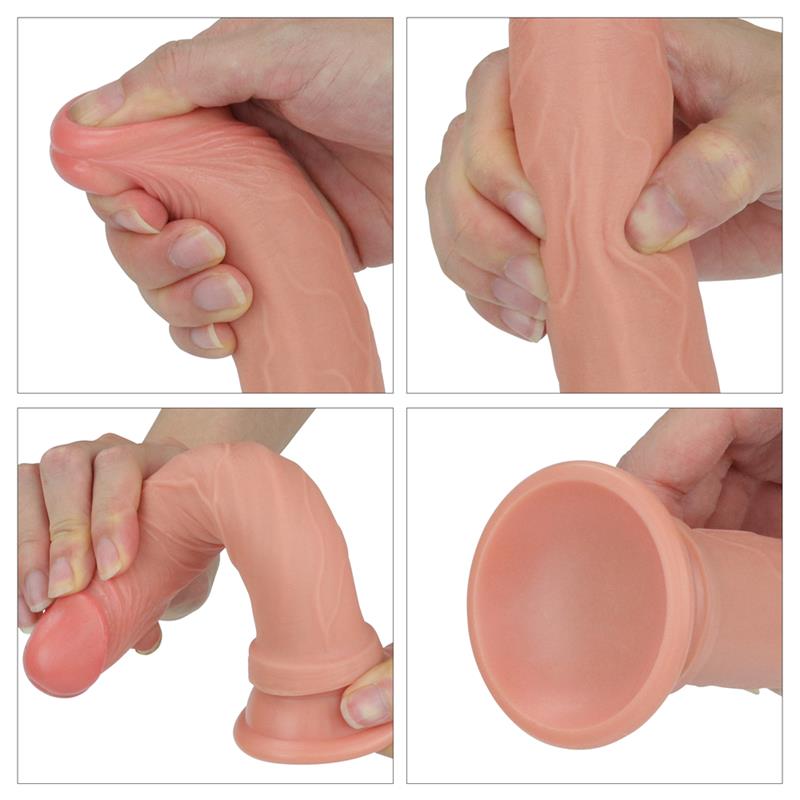 LOVETOY - DILDO NATURE 7 SILICONA LÍQUIDA NATURAL