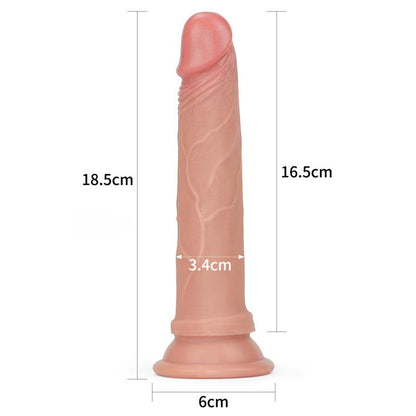 LOVETOY - DILDO NATURE 7 SILICONA LÍQUIDA NATURAL