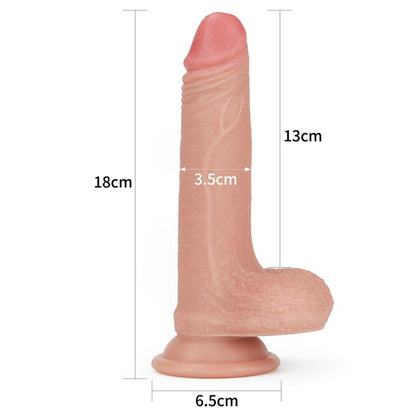 LOVETOY - DILDO NATURE 7 SILICONA LÍQUIDA NATURAL