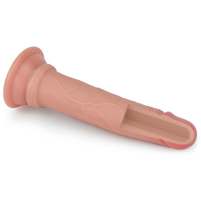 LOVETOY - DILDO NATURE 7 SILICONA LÍQUIDA NATURAL