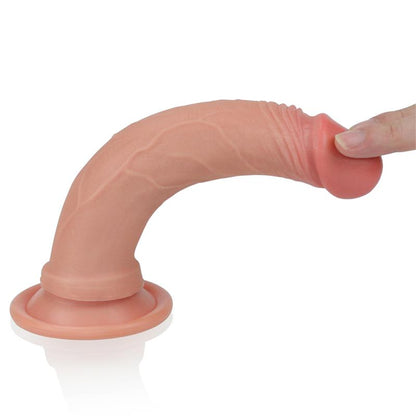 LOVETOY - DILDO NATURE 7 SILICONA LÍQUIDA NATURAL