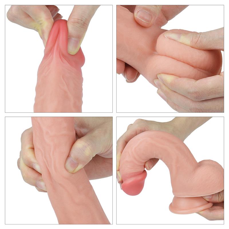 LOVETOY - DILDO NATURE 8 SILICONA LÍQUIDA NATURAL
