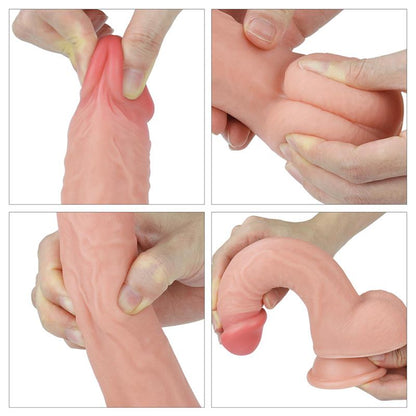 LOVETOY - DILDO NATURE 8 SILICONA LÍQUIDA NATURAL