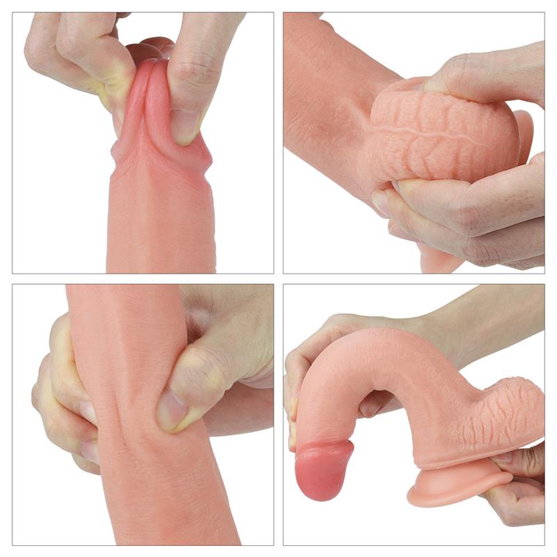 LOVETOY - DILDO NATURE 8 SILICONA LÍQUIDA NATURAL