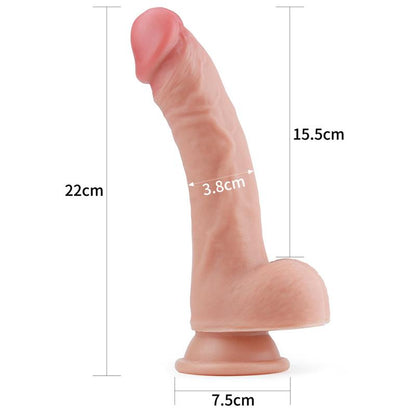 LOVETOY - DILDO NATURE 8 SILICONA LÍQUIDA NATURAL